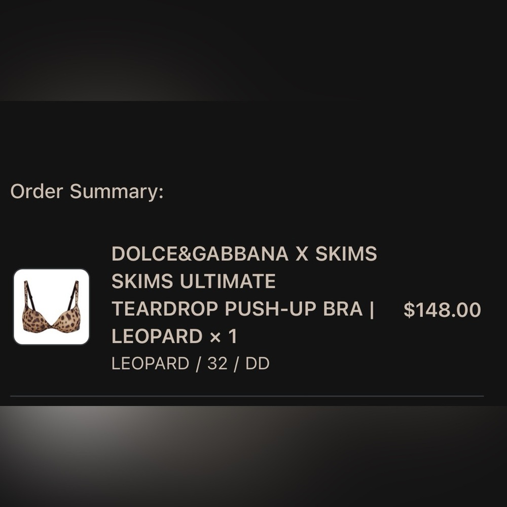 SKIMS Leopard Print Teardrop Push-Up Bra